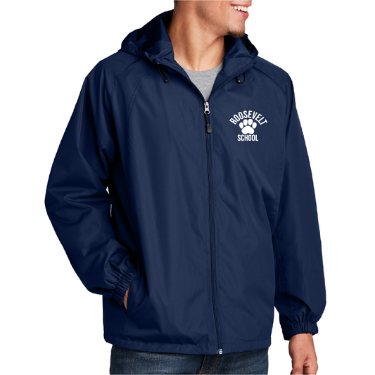 Adult Hooded Raglan Jacket Navy blue