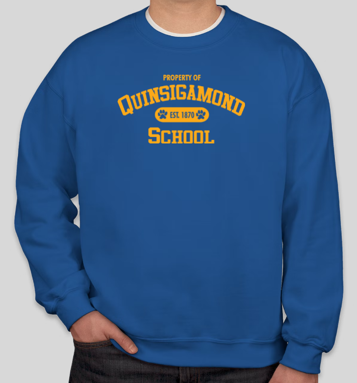 Quinsigamond ADULT Crew Neck Sweatshirt | Royal Blue