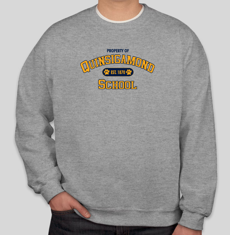Quinsigamond ADULT Crew Neck Sweatshirt | Sport Grey
