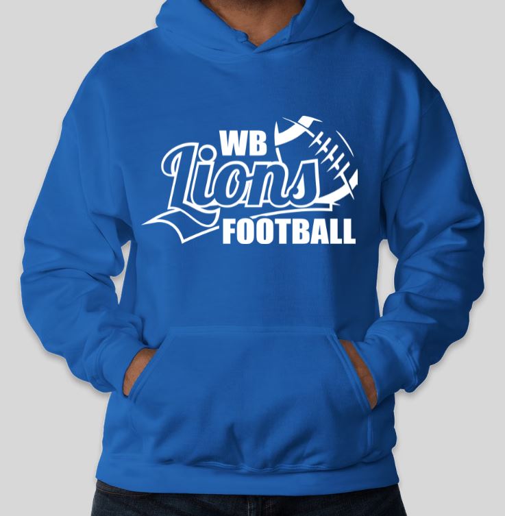 West Boylston Football Adult Hoodie | Royal Blue