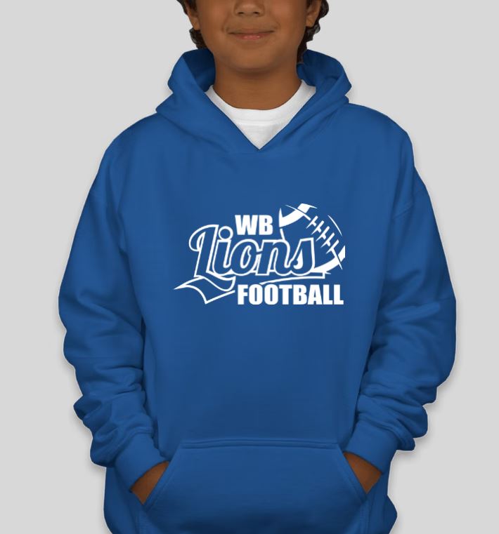 West Boylston Football Youth Hoodie | Royal Blue