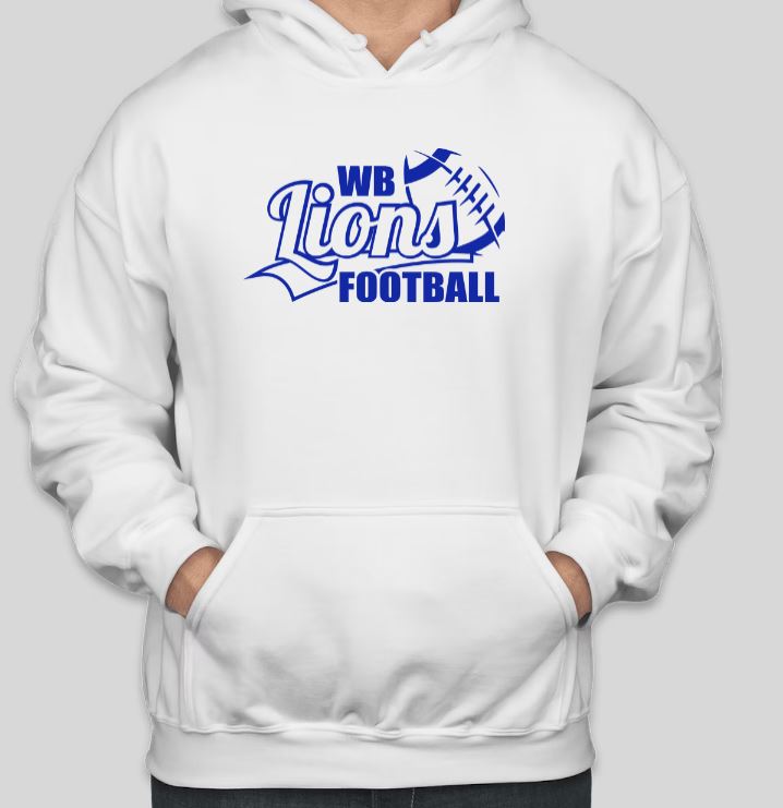West Boylston Football Adult Hoodie | White