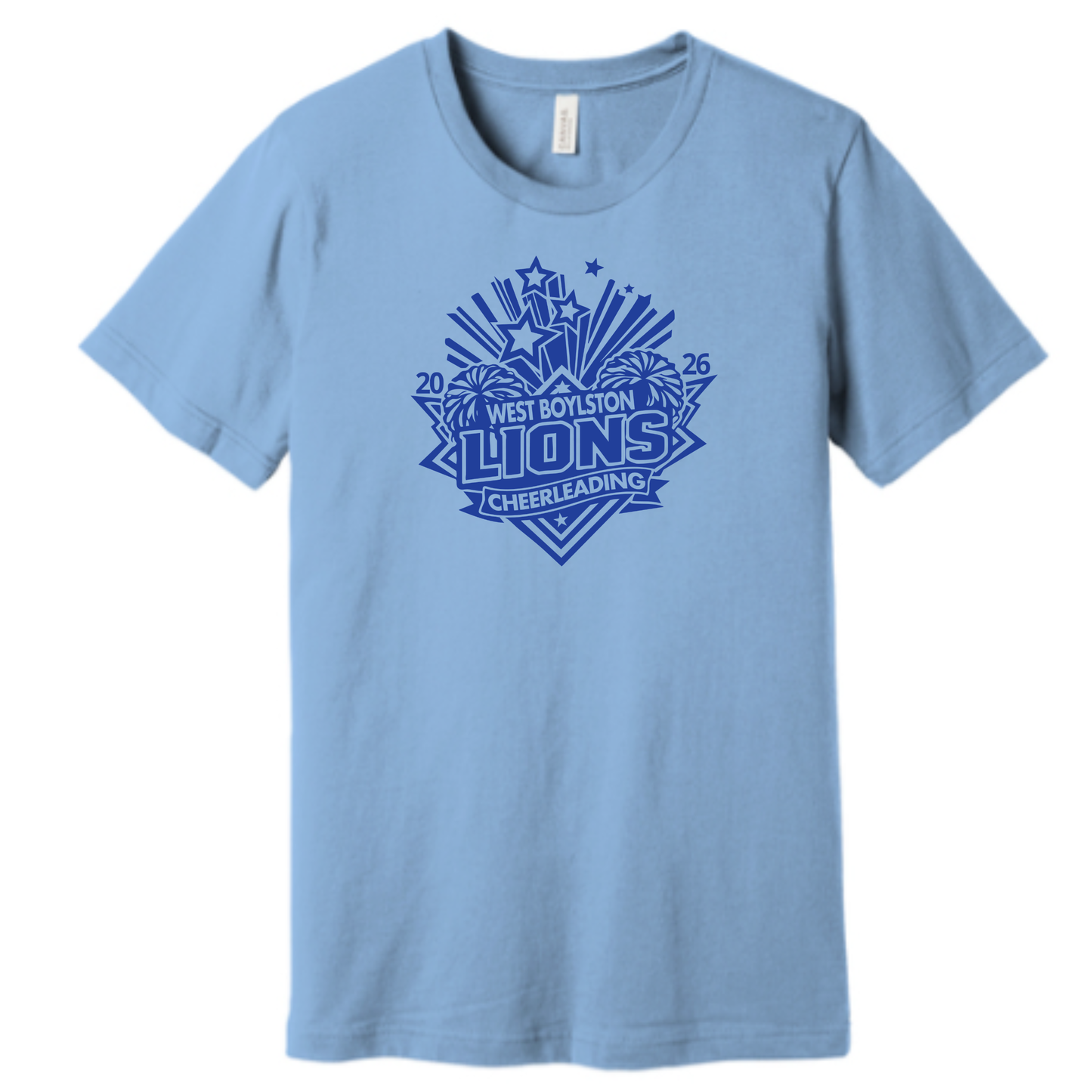 Official West Boylston Cheer Store Bella+ Canvas T-shirt LION