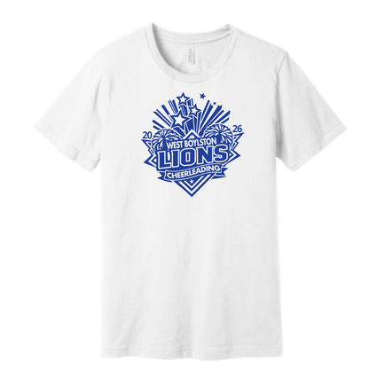Official West Boylston Cheer Store Bella+ Canvas T-shirt LION