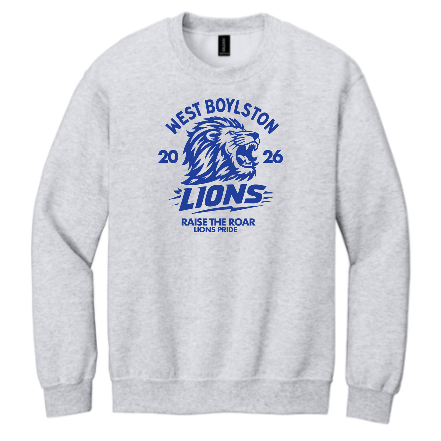 Official West Boylston Cheer Store Gildan Crewneck Lion