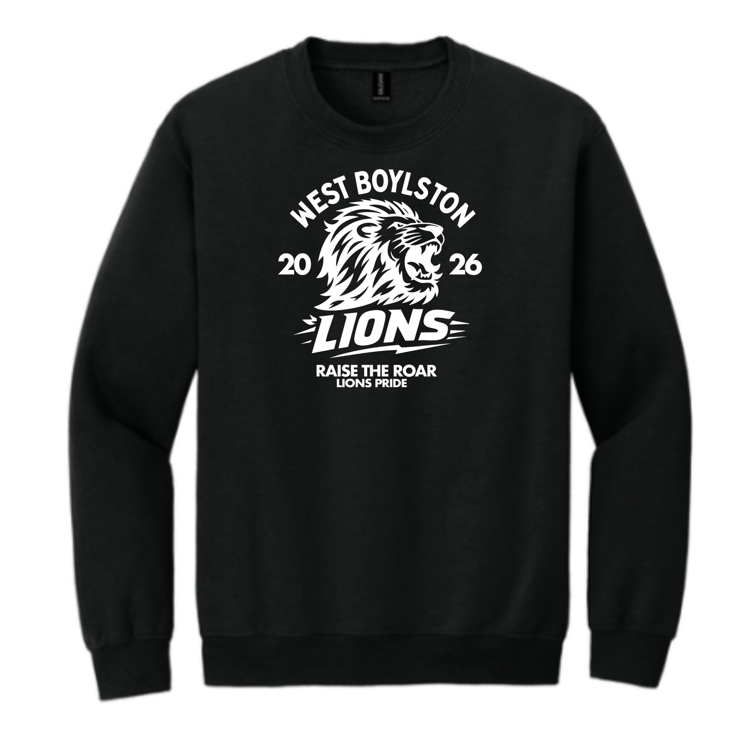 Official West Boylston Cheer Store Gildan Crewneck Lion