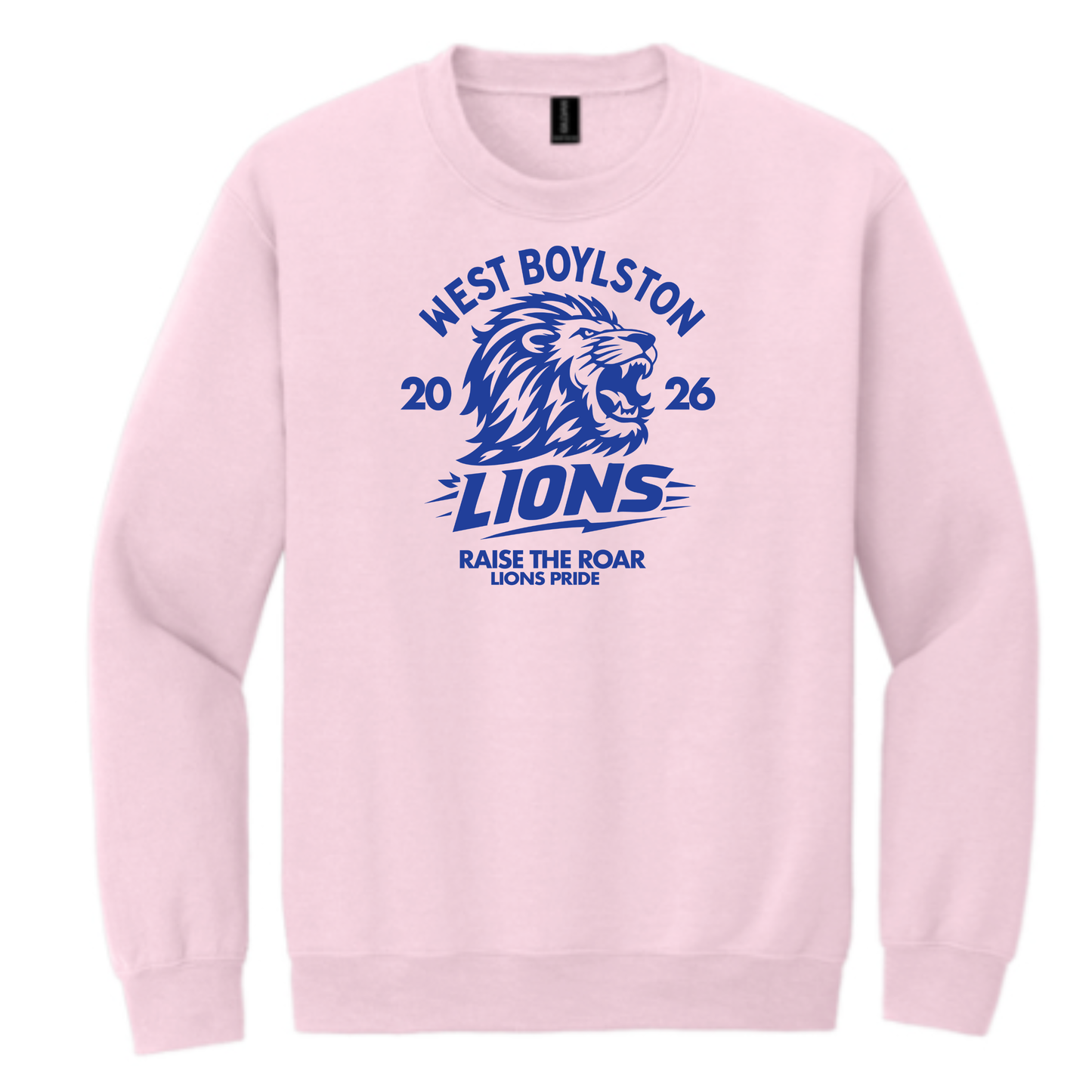 Official West Boylston Cheer Store Gildan Crewneck Lion