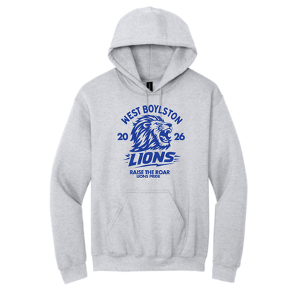 Official West Boylston Cheer Store Gildan Hoodie LION