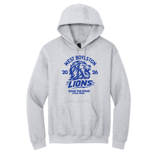 Official West Boylston Cheer Store Gildan Hoodie LION