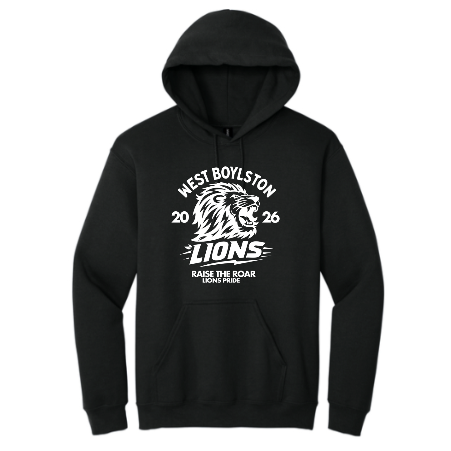 Official West Boylston Cheer Store Gildan Hoodie Lion