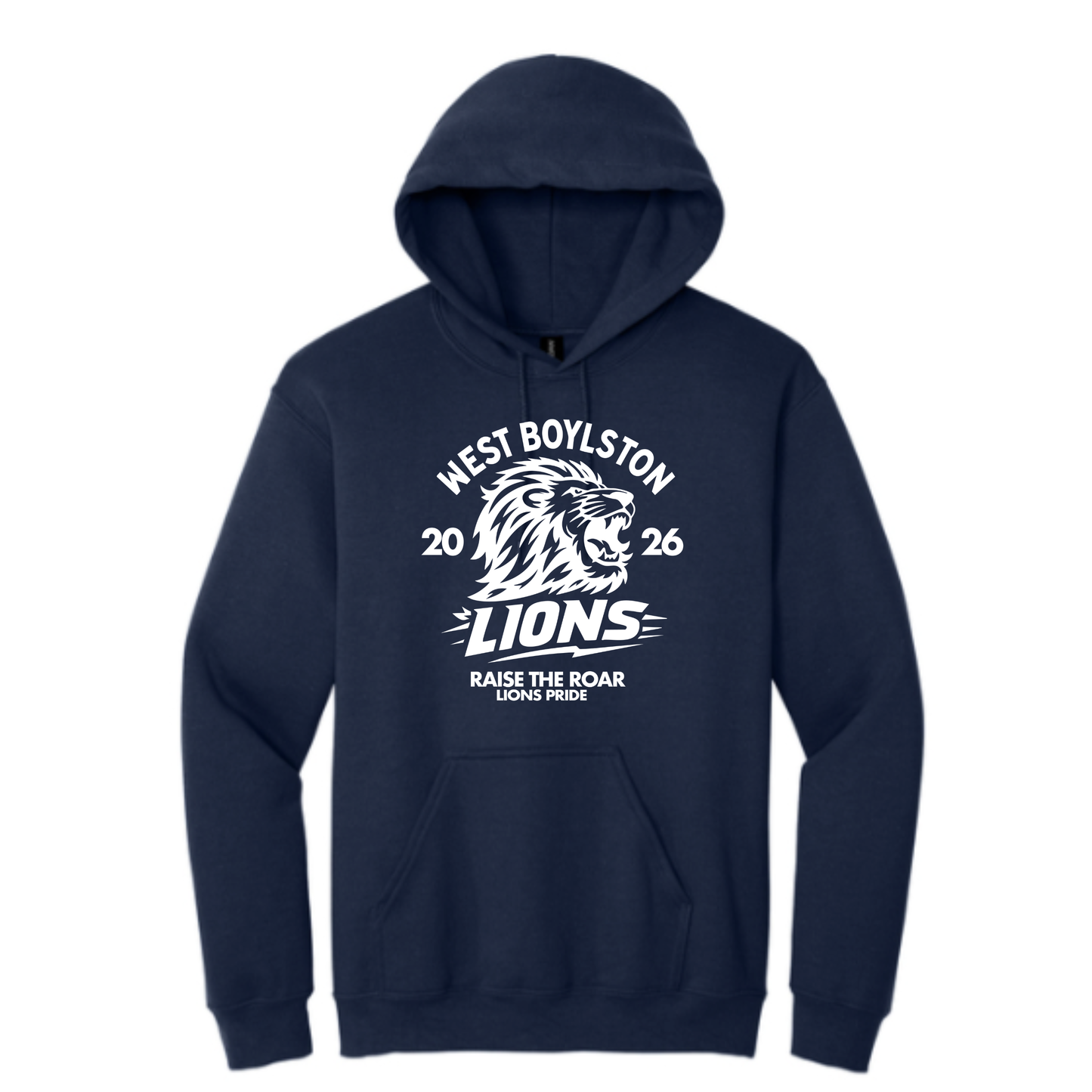 Official West Boylston Cheer Store Gildan Hoodie Lion