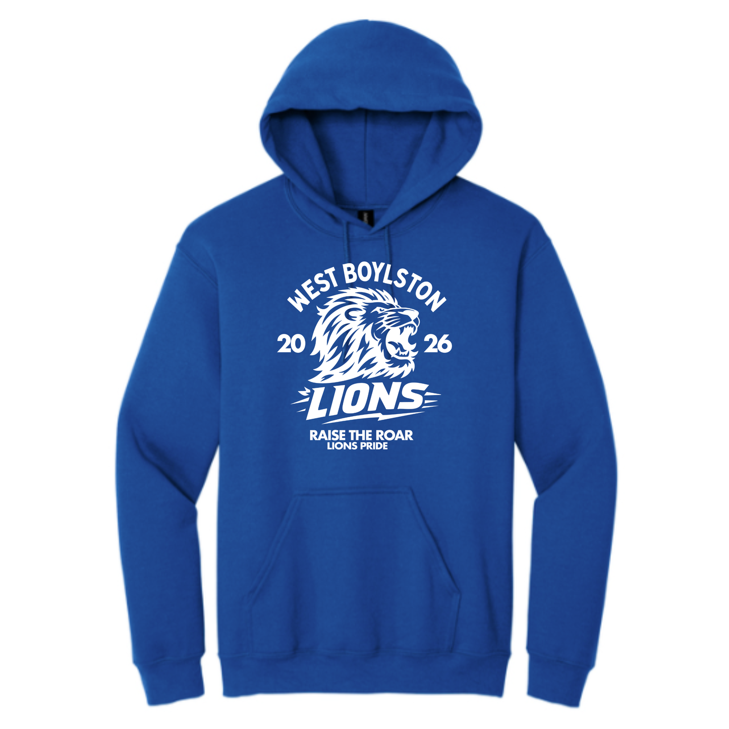 Official West Boylston Cheer Store Gildan Hoodie Lion