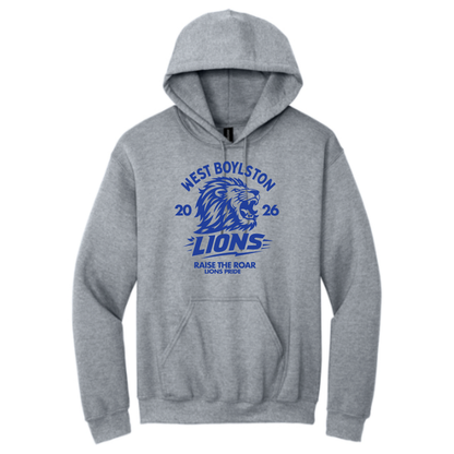 Official West Boylston Cheer Store Gildan Hoodie LION
