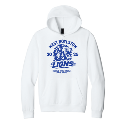 Official West Boylston Cheer Store Gildan Hoodie LION