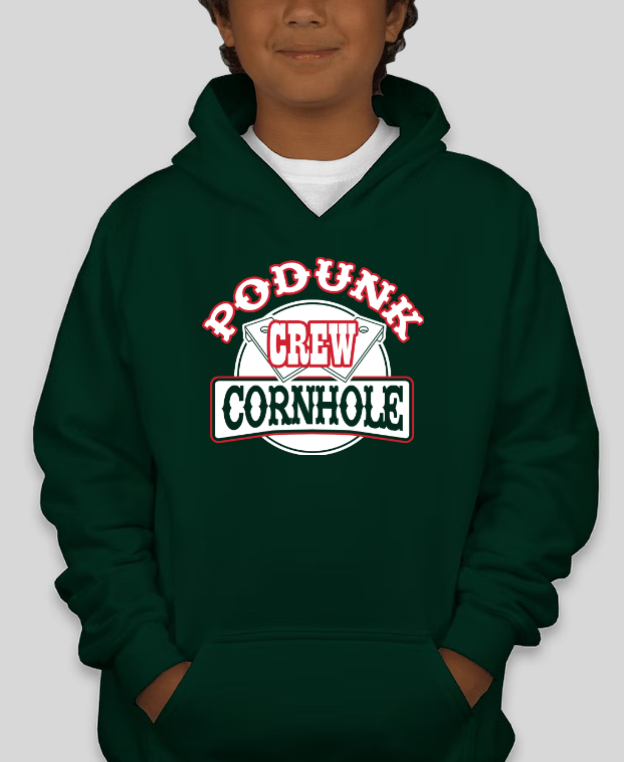 Youth Hoodie | Podunk- Forest Green