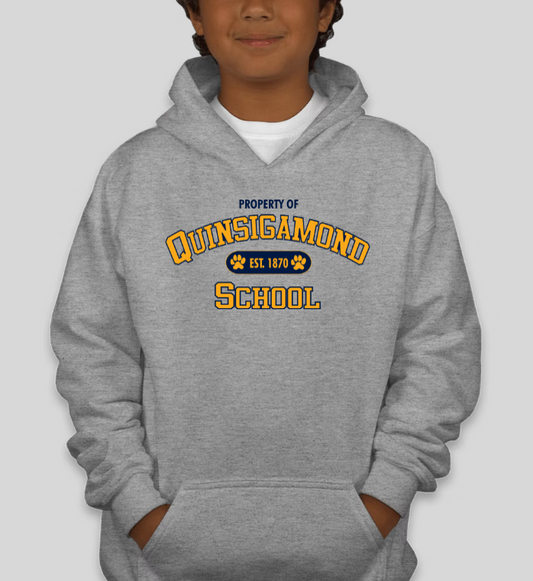 Quinsigamond YOUTH Hoodie | Sport Grey