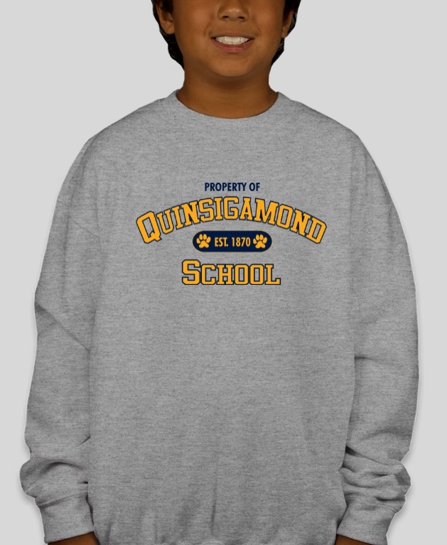 Quinsigamond YOUTH Crew Neck Sweatshirt | Sport Grey