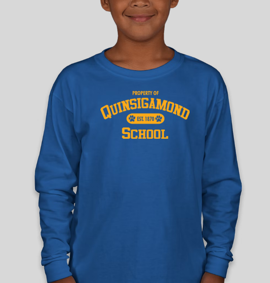 Quinsigamond YOUTH Long Sleeve t-shirt | Royal Blue