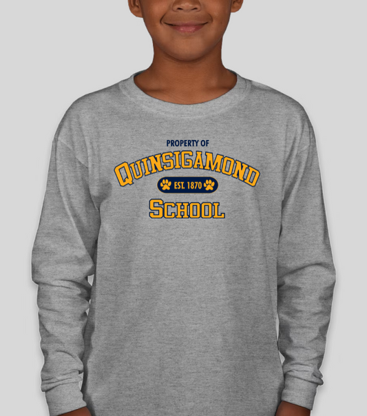 Quinsigamond YOUTH Long Sleeve t-shirt | Sport Grey